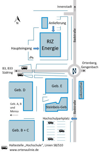 RIZ Energie Anfahrt RIZ Energie Anfahrt